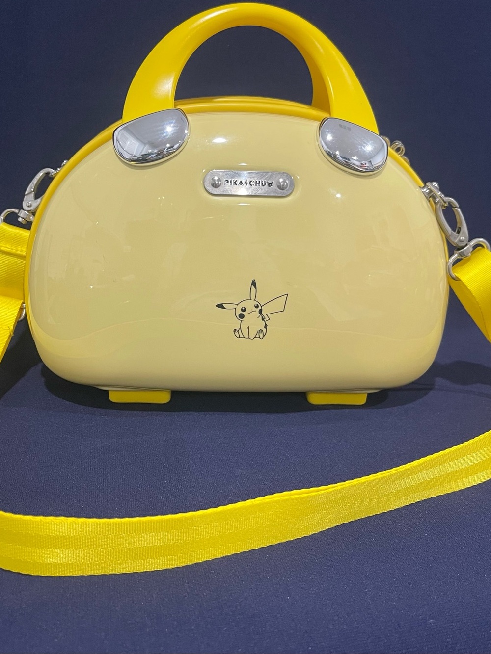 Rare Pokémon Yellow Suitcase Bag Shoulder Bag Crossbody Hard Shell Pikachu HTF